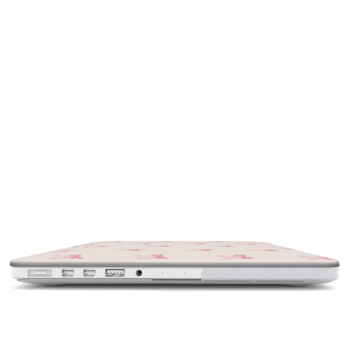 Crooked ribbons cream MacBook Case