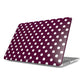 Burgundy dots MacBook Case