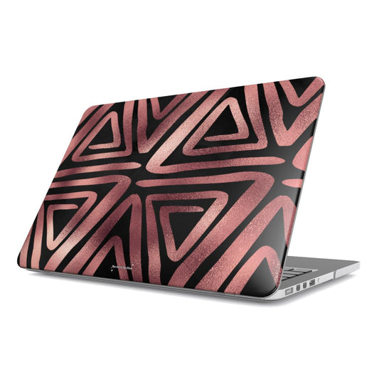 Rose gold triangles MacBook Case