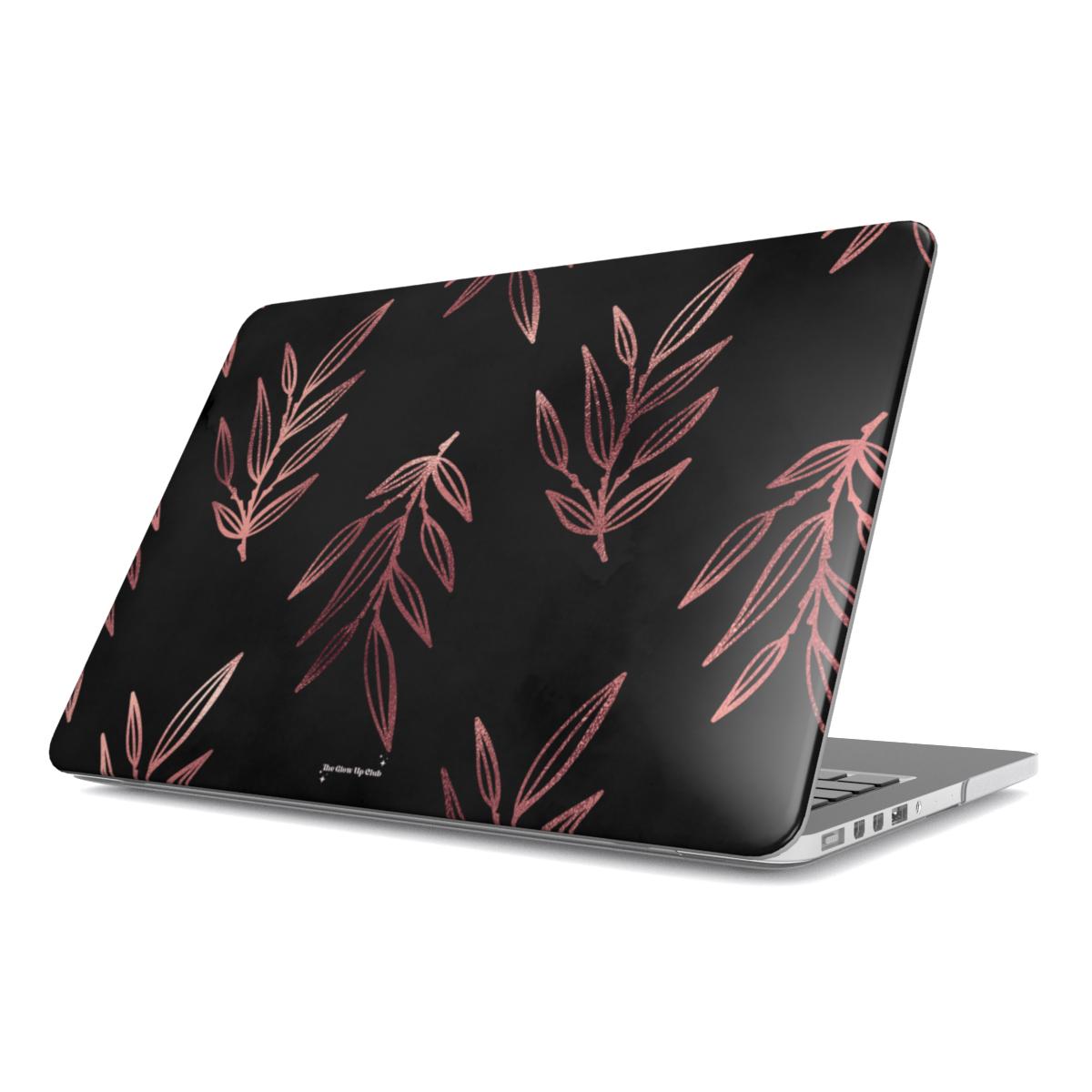 Rose gold leaves minimalistic MacBook Case