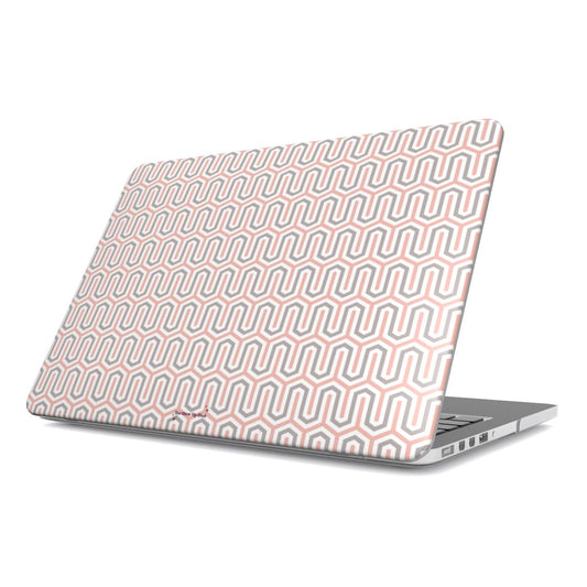 Pink grey pattern MacBook Case