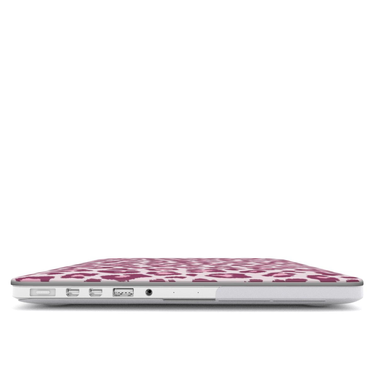 Leopard print double pink MacBook Case