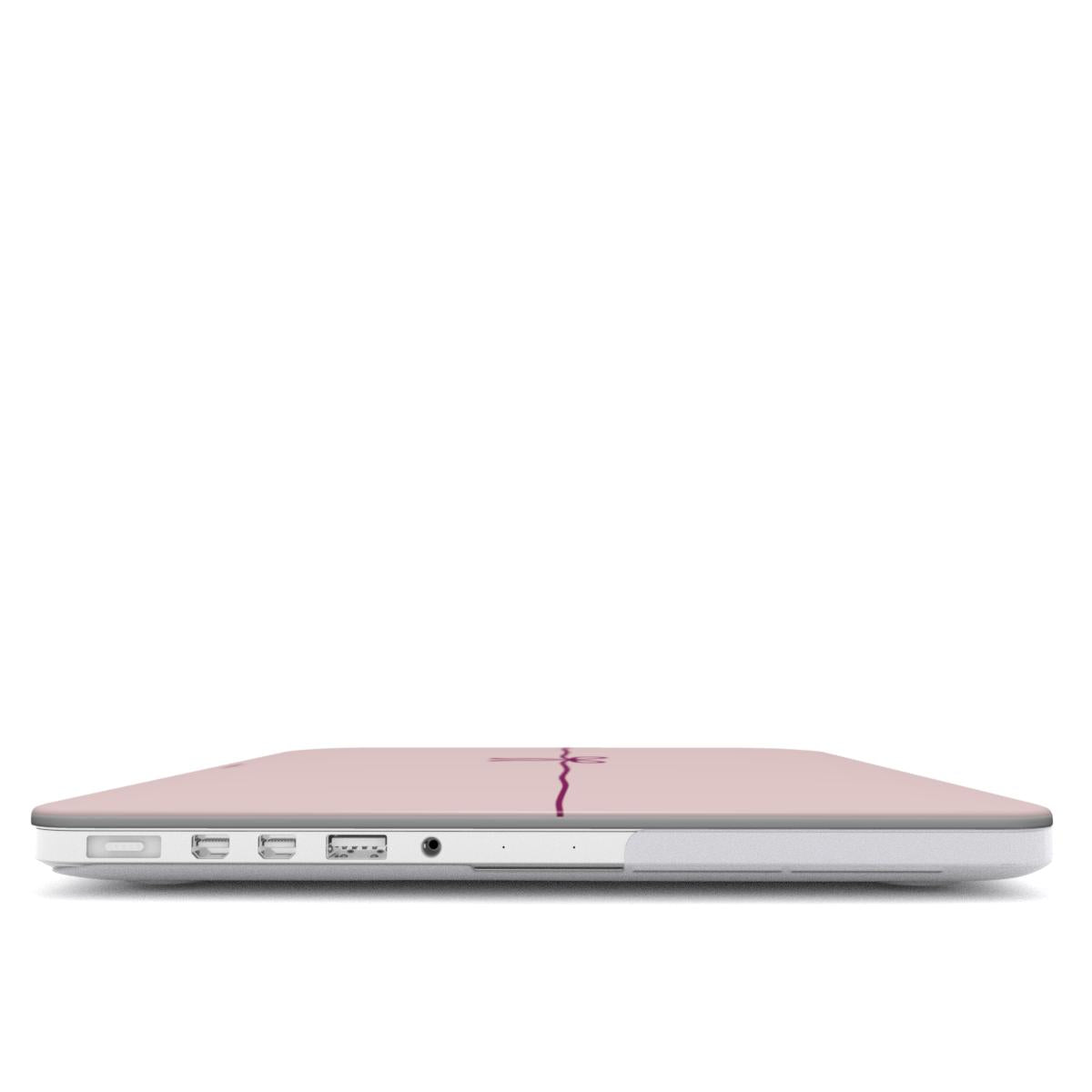 Simple ribbon pink MacBook Case