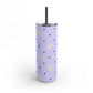 Flowers and dots purple Tumbler, 20oz