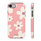 Floral pattern dark pink - tough case