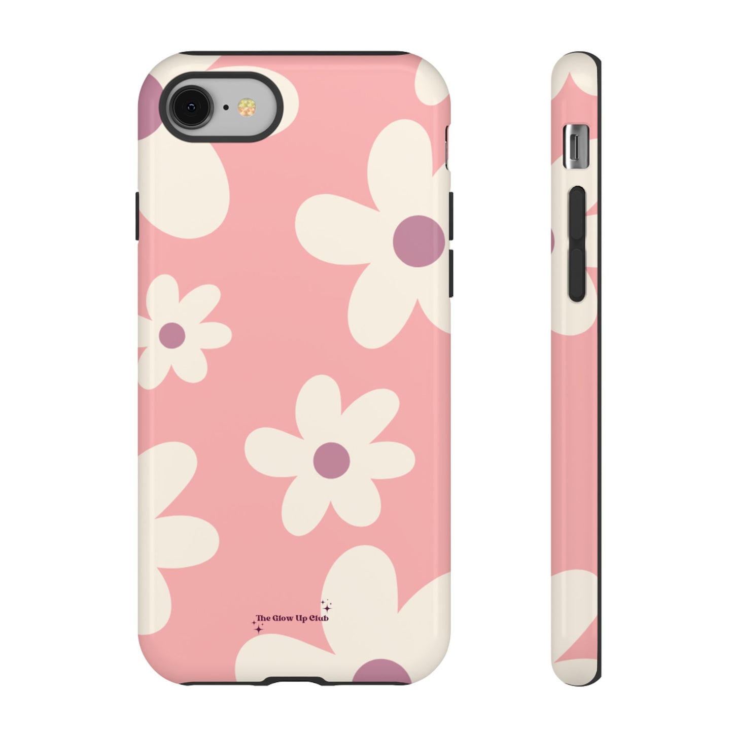 Floral pattern dark pink - tough case