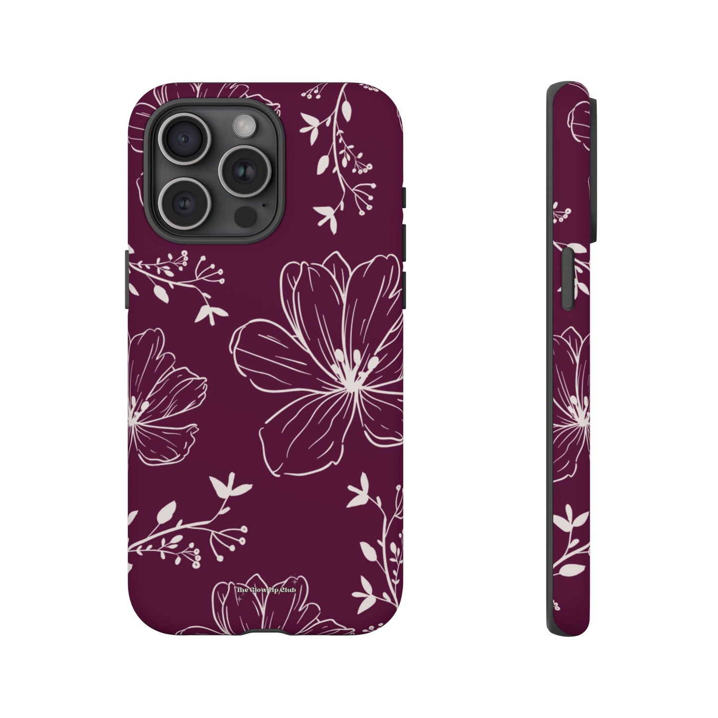 Realistic flowers burgundy - tough case