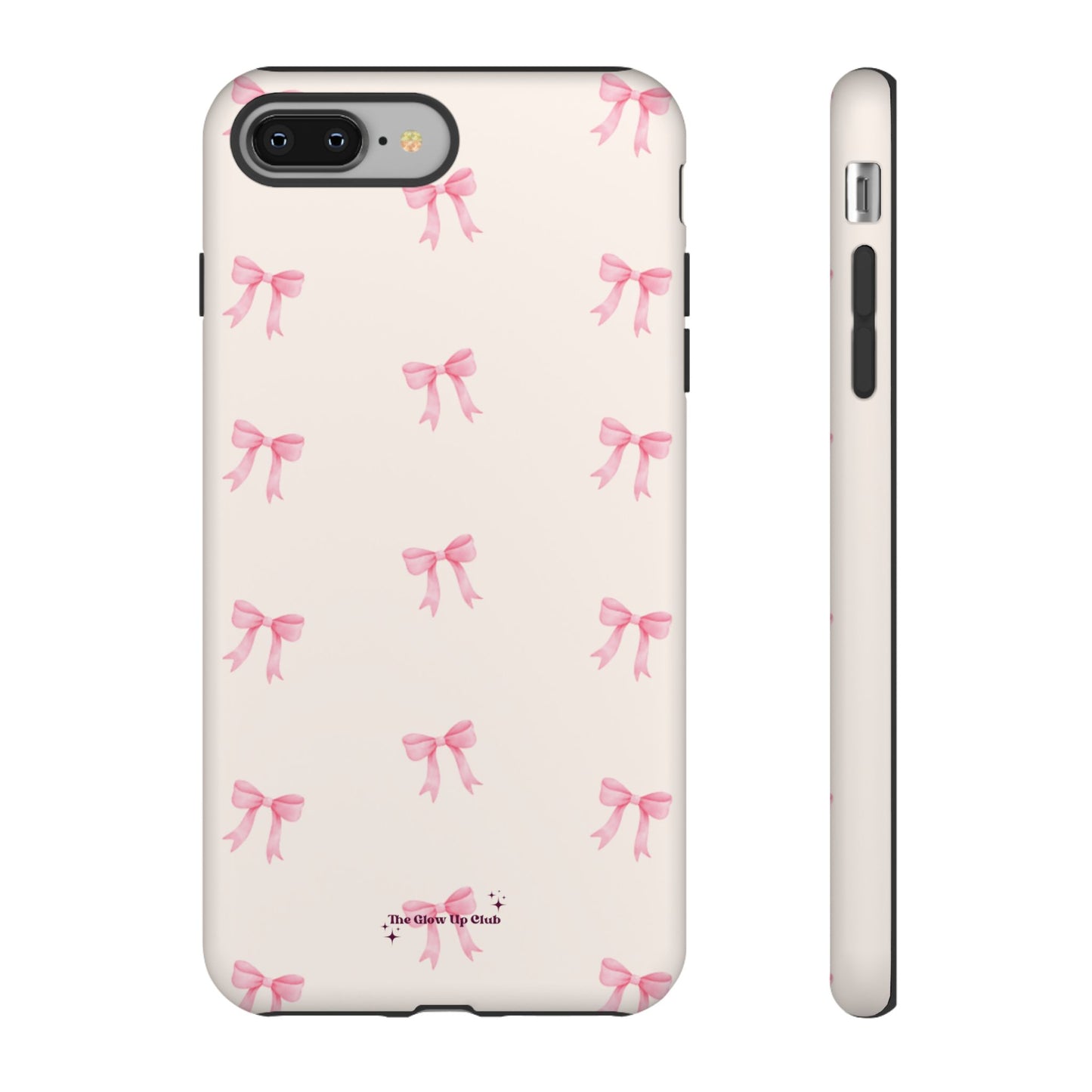 Crooked ribbon pattern cream - tough case