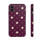 Flowers and dots burgundy - tough case