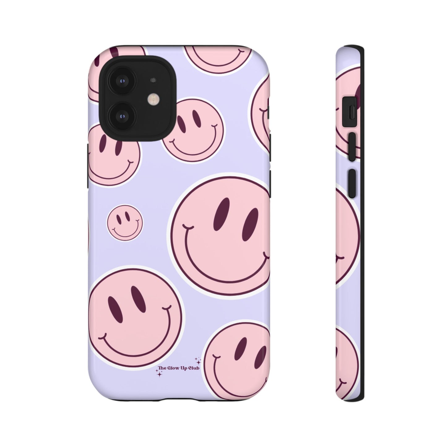 Smiley faces pink on purple - tough case