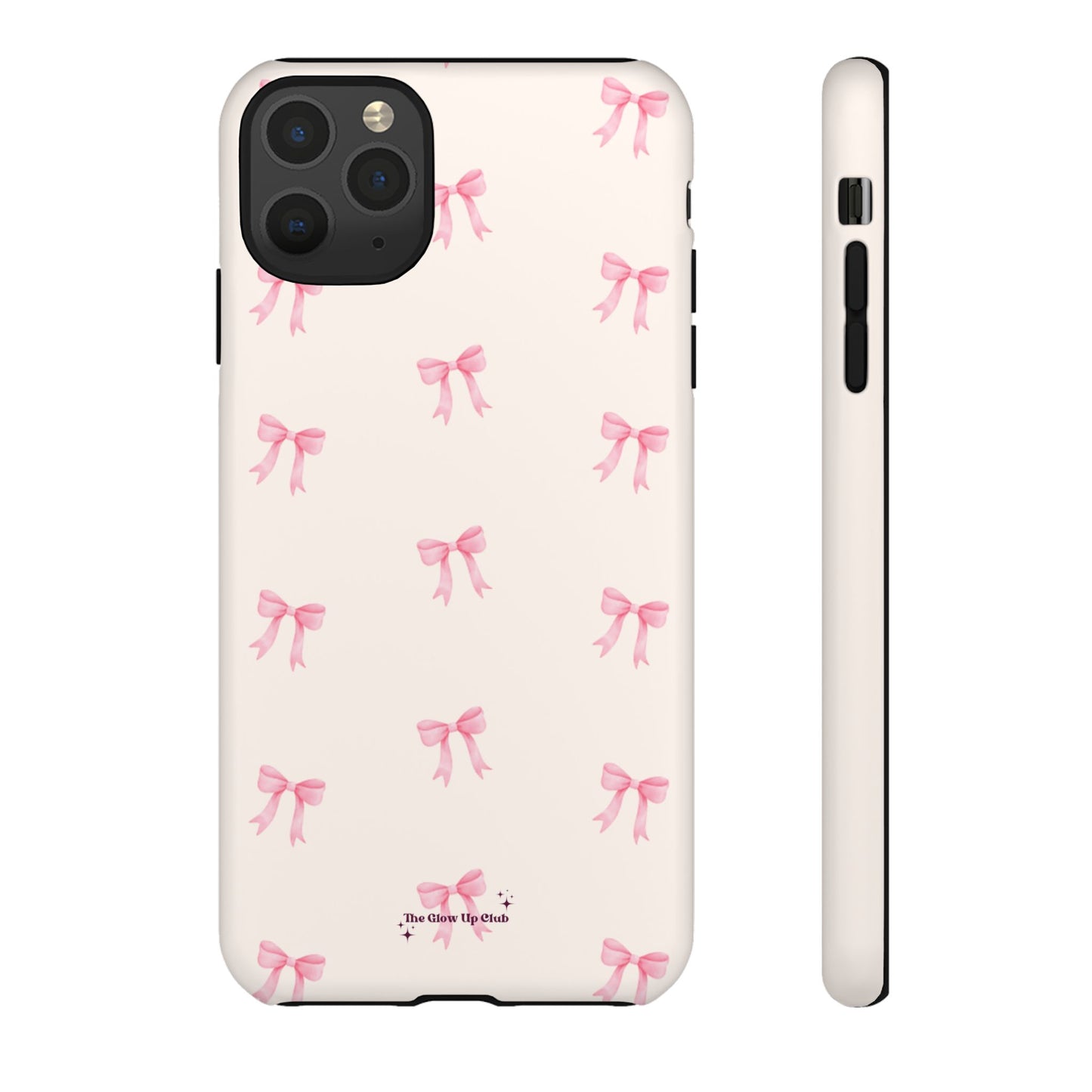 Crooked ribbon pattern cream - tough case