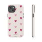 Cream heart pattern - tough case