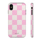 Pink white checkers - tough case