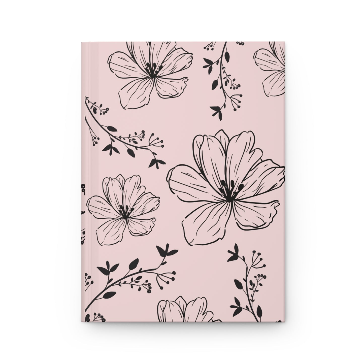 Realistic flowers pink Journal