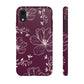 Realistic flowers burgundy - tough case