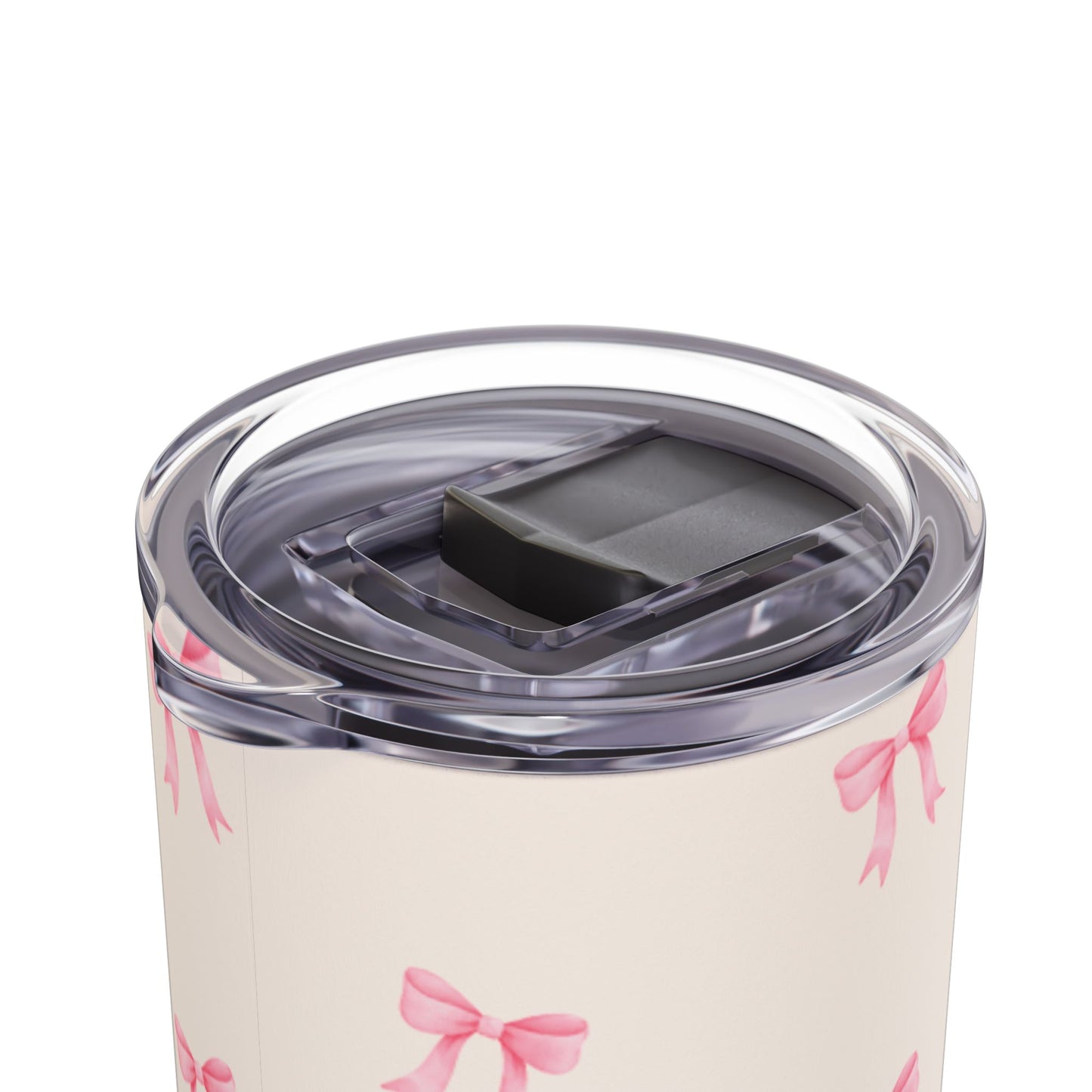 Crooked ribbon pattern cream Tumbler, 20oz