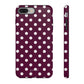 Burgundy cream dots - tough case