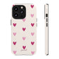 Cream heart pattern - tough case