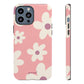 Floral pattern dark pink - tough case