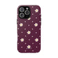 Flowers and dots burgundy - tough case