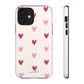 Cream heart pattern - tough case