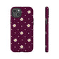 Flowers and dots burgundy - tough case