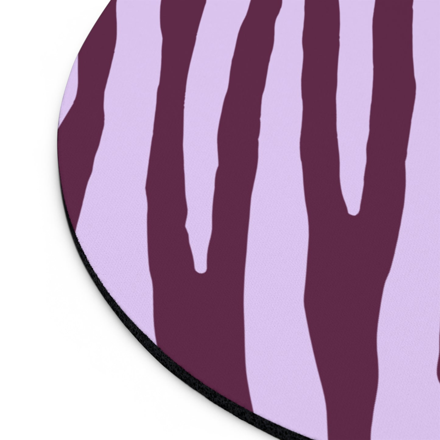 Zebra print purple - Round Small Mouse Pad