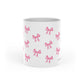 Ribbon pattern Heart-Shaped Mug