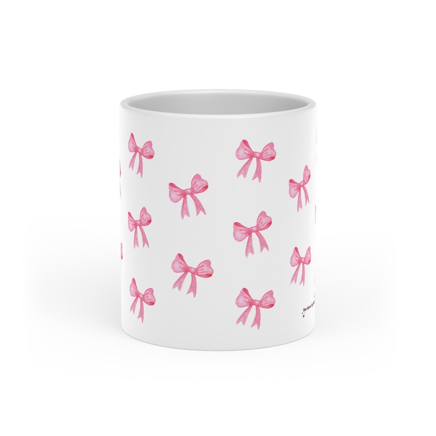 Ribbon pattern Heart-Shaped Mug