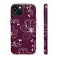 Realistic flowers burgundy - tough case