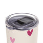 Cream heart pattern Tumbler, 20oz