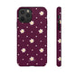 Flowers and dots burgundy - tough case