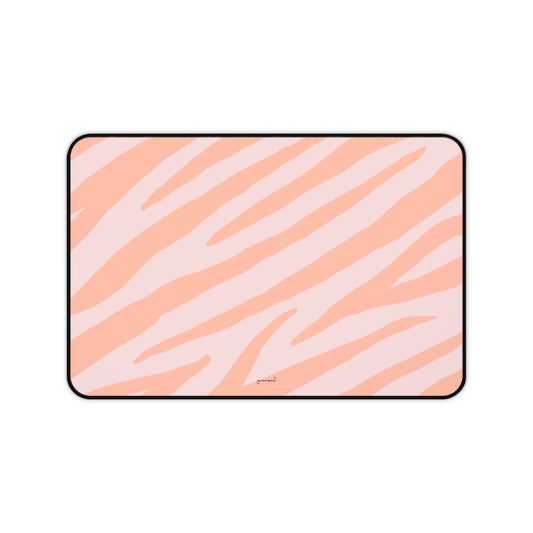 Zebra print orange - Desk Mat