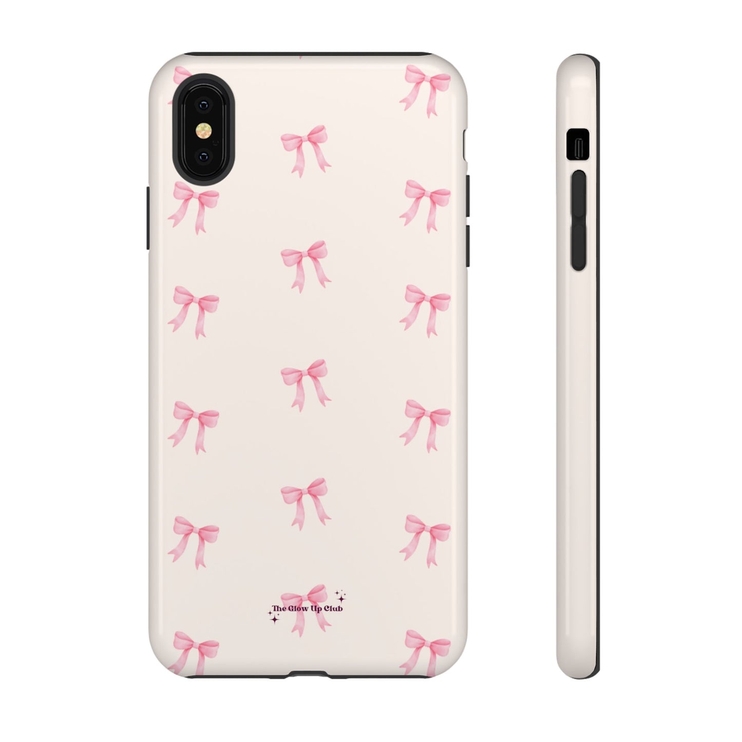 Crooked ribbon pattern cream - tough case