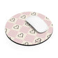 Pink heart checkers - Round Small Mouse Pad