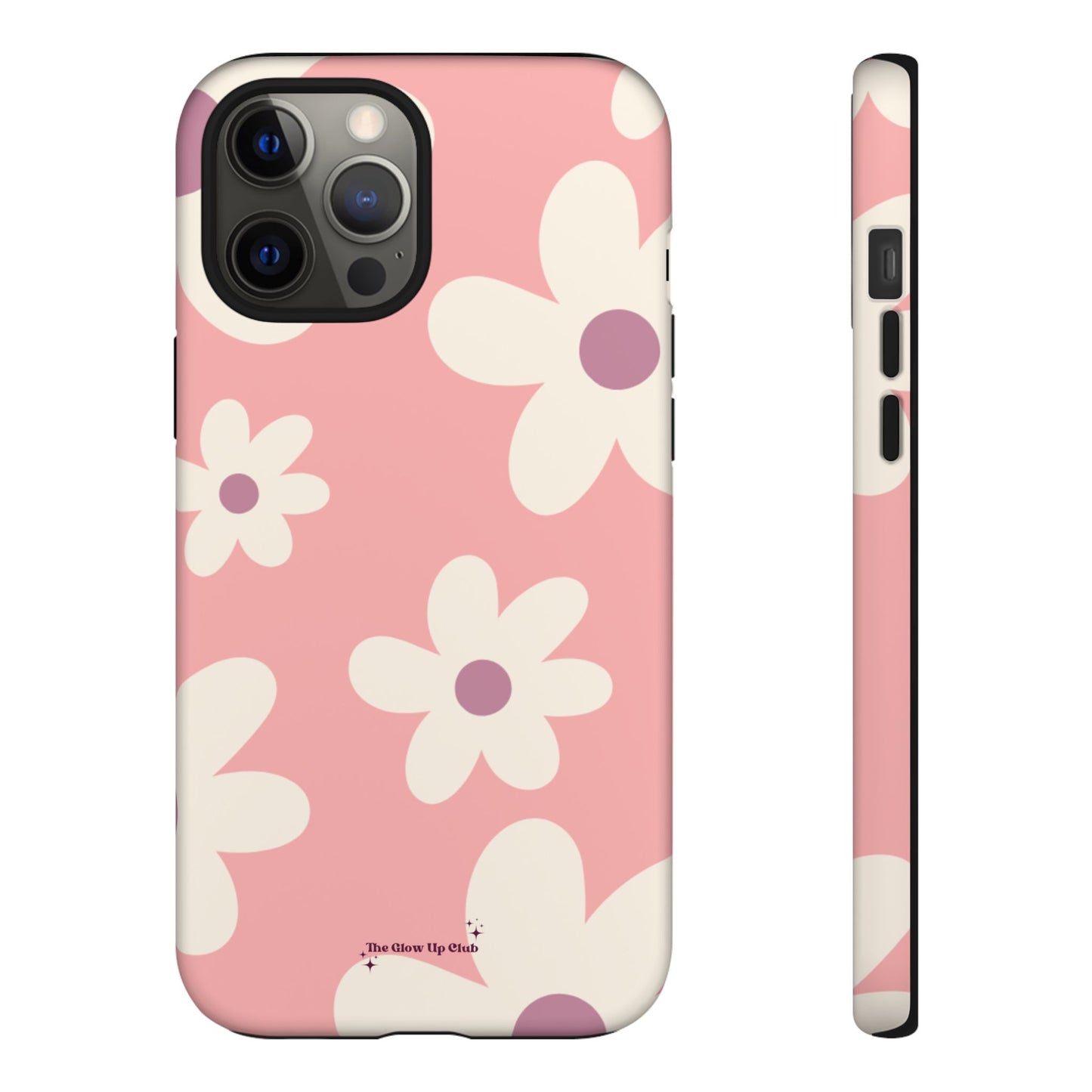 Floral pattern dark pink - tough case