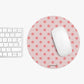 Pink dots - Round Small Mouse Pad