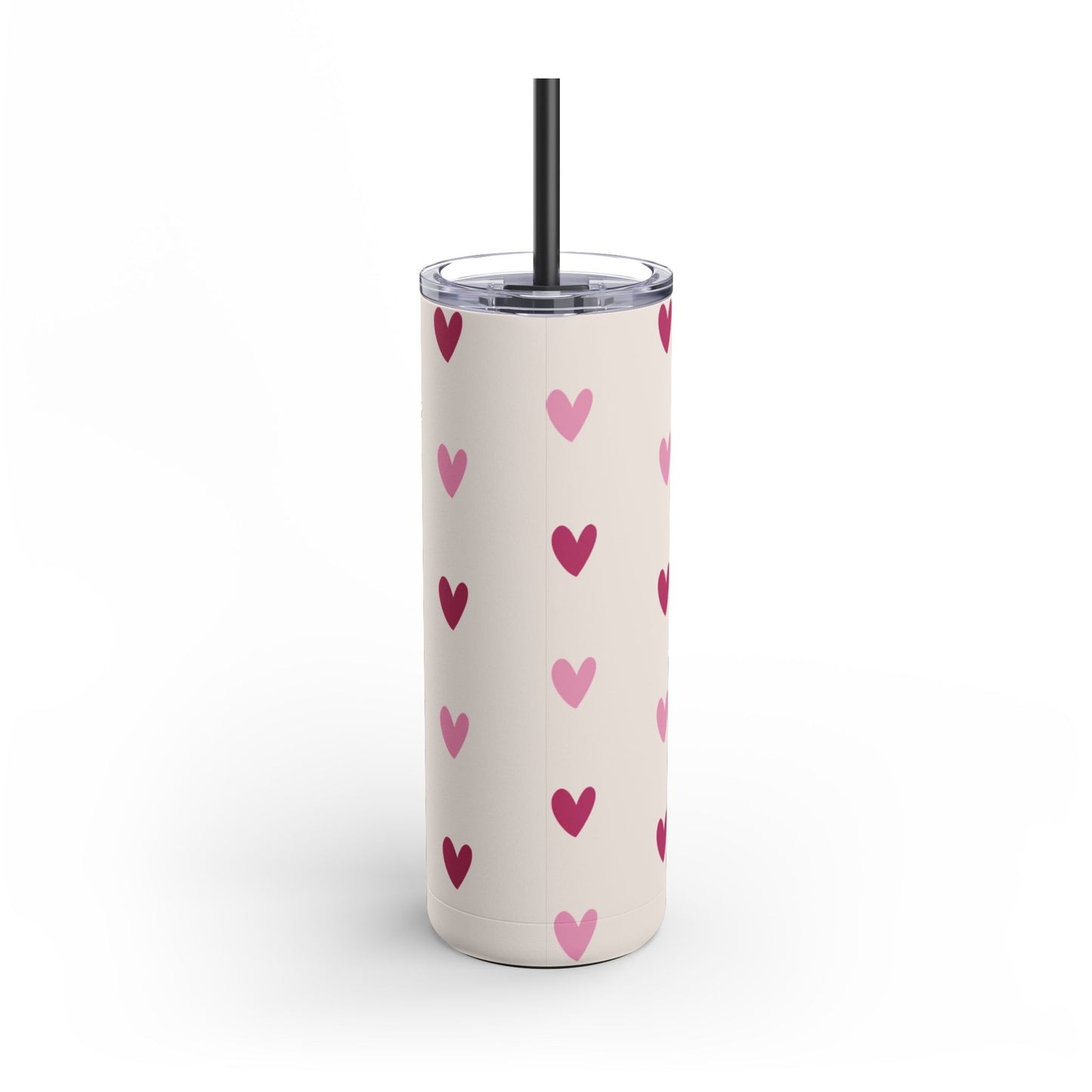 Cream heart pattern Tumbler, 20oz