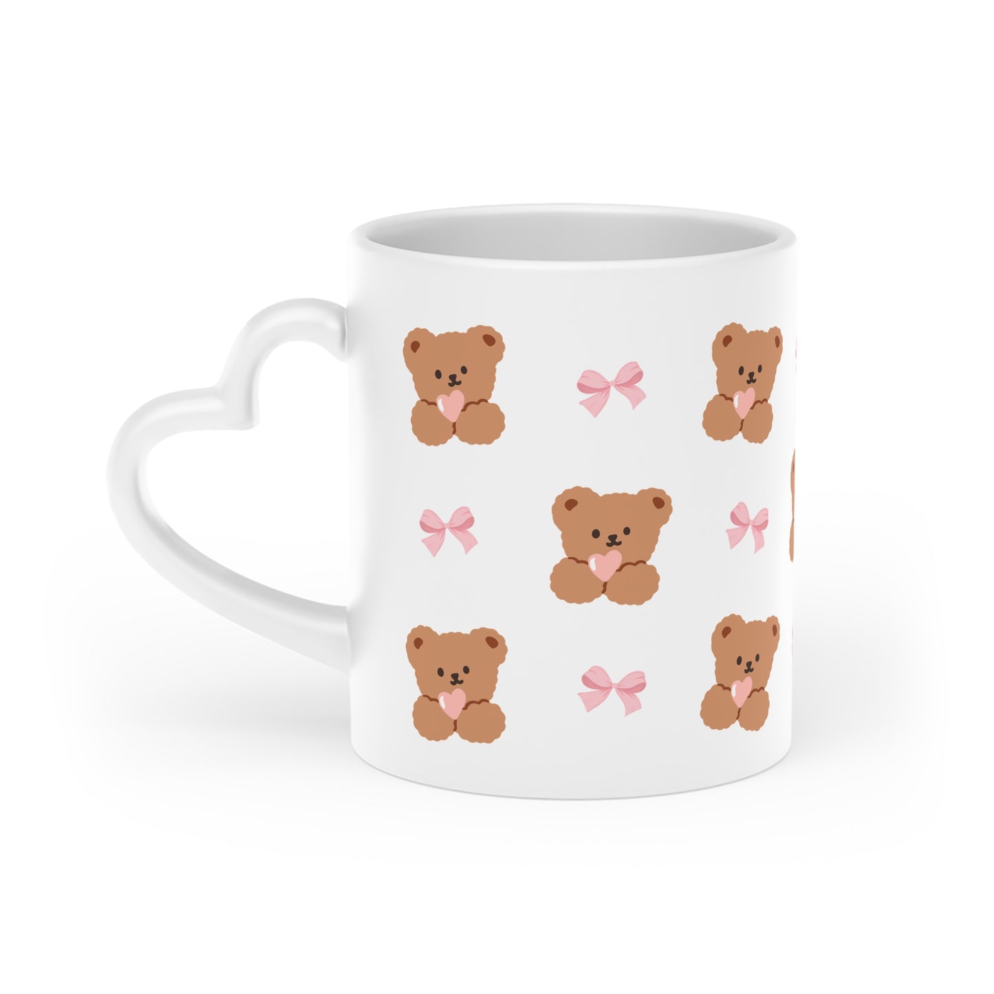 Teddies & ribbons Heart-Shaped Mug