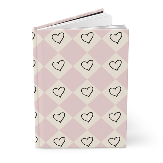 Pink heart checkers Journal