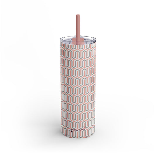 Pink grey pattern Tumbler, 20oz