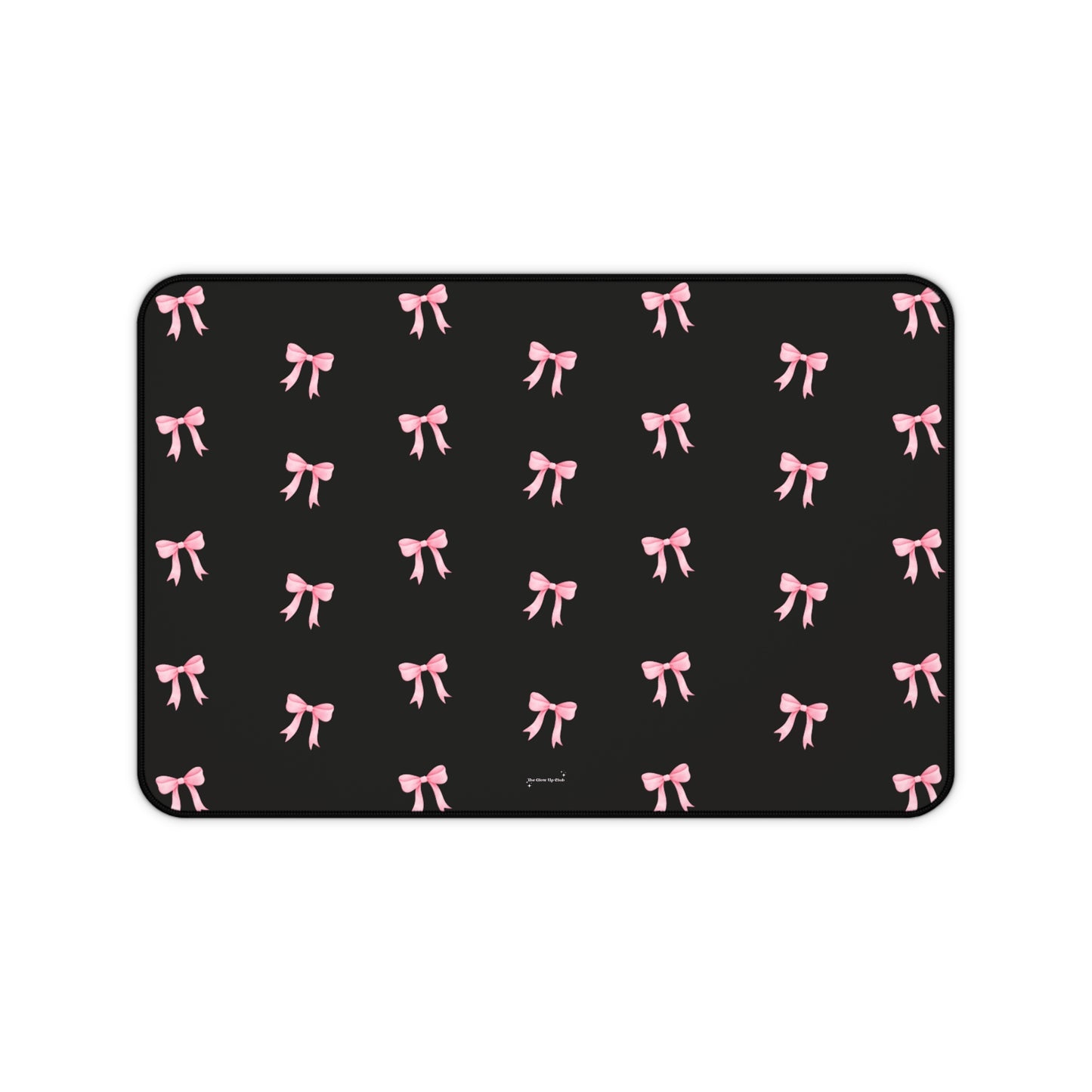 Crooked ribbon pattern black - Desk Mat