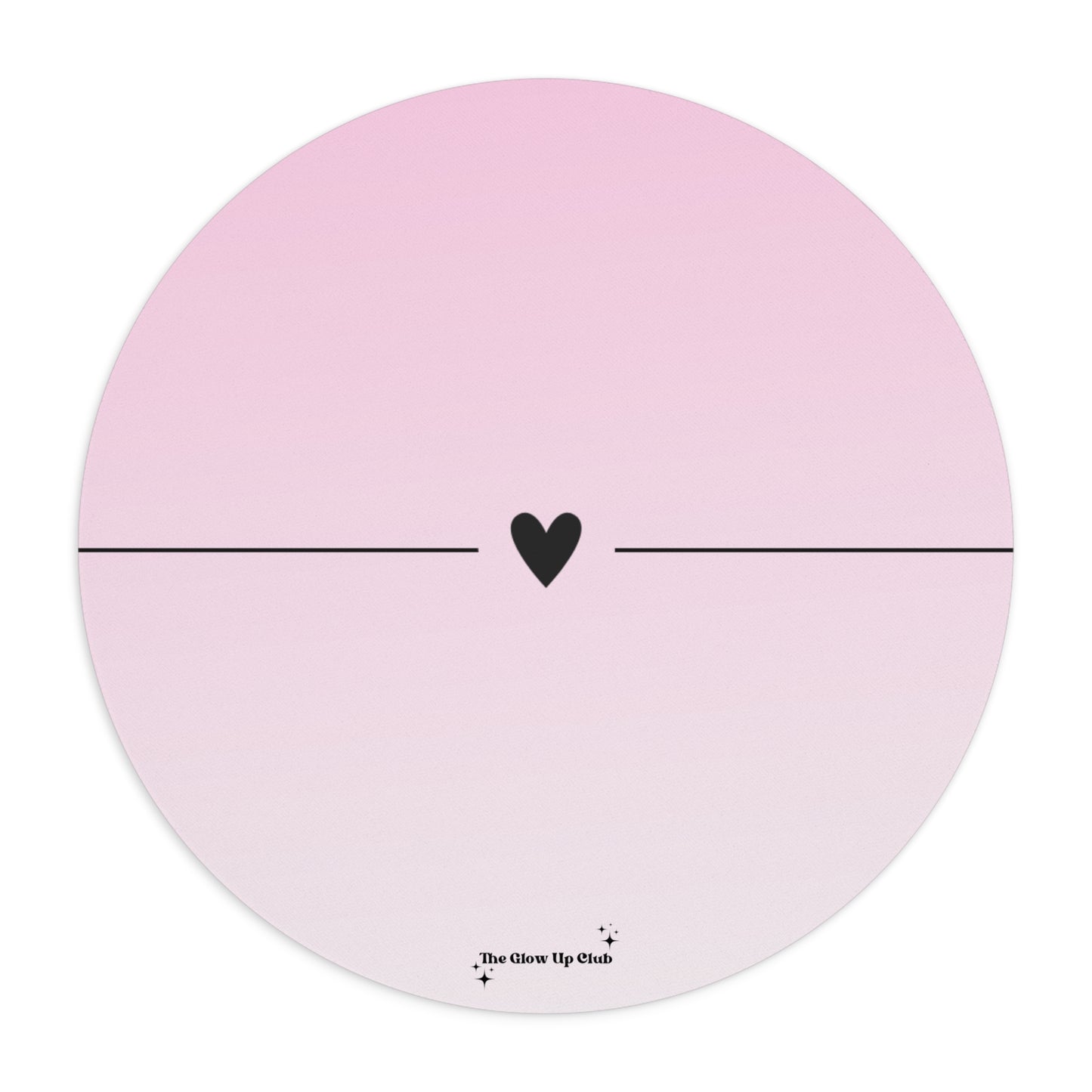 Pastel heart pink - Round Small Mouse Pad