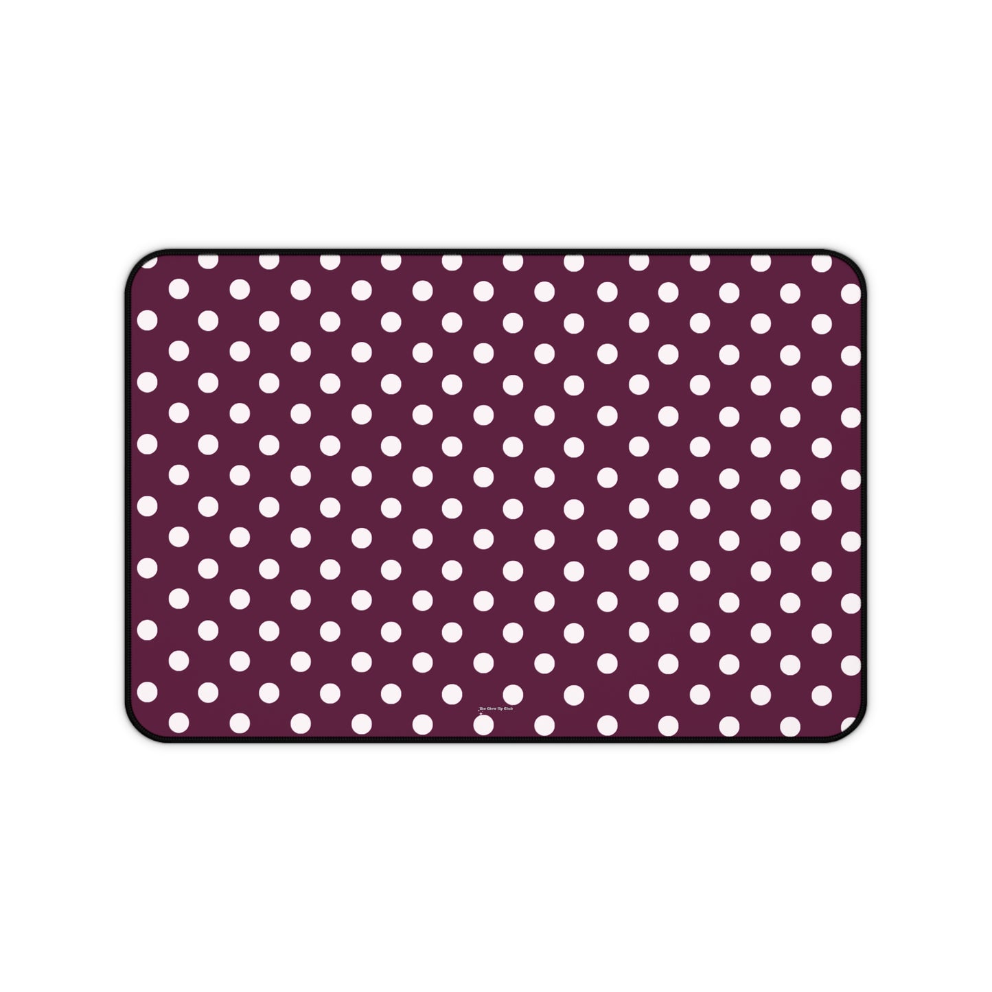 Burgundy dots - Desk Mat