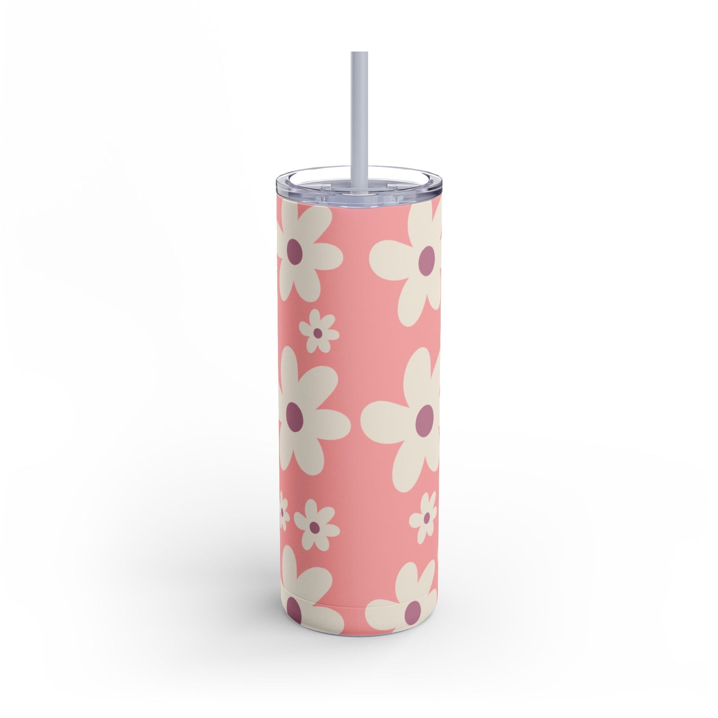 Dark pink floral pattern Tumbler, 20oz