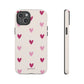 Cream heart pattern - tough case