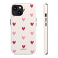 Cream heart pattern - tough case