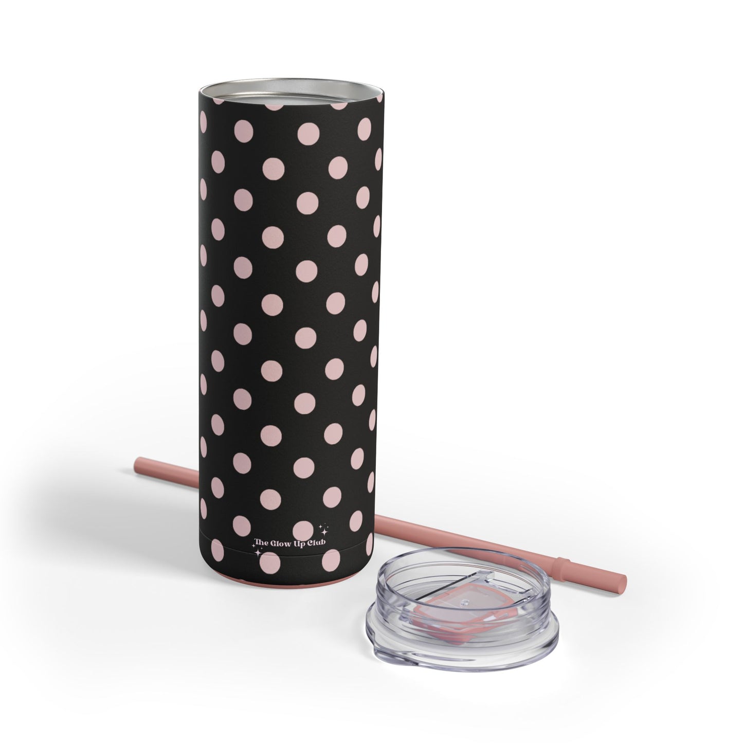 Black pink dots Tumbler, 20oz