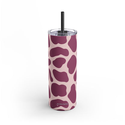 Burgundy giraffe Tumbler, 20oz