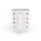 Cherries & ribbons Heart-Shaped Mug